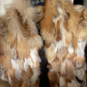 Authentic fox fur vest